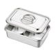 thumbnail image 1 of Chafer de comida Chafers rectangulares con tapa Fiesta Catering Acero inoxidable Boda 2 compartimentos, 1 of 9