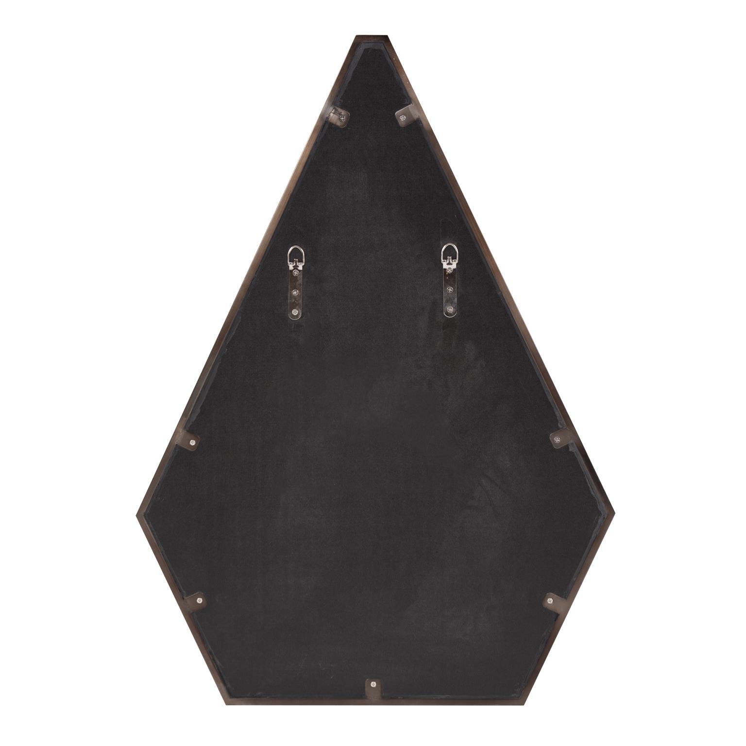 Tyler Dillon 5 Sided Triangular Stainless Steel Framed Wall Mirror - 33"H x 24"W