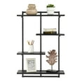 thumbnail image 6 of Danya B. Rhodes 4 Tier Modern Floating Windowsill Wall Shelf Unit with Black Metal Frame and Black MDF Shelves, 6 of 11