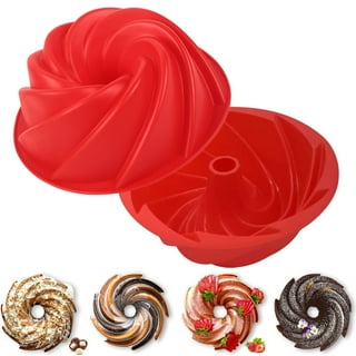 Silicone Bundt Cake Pan Fluted Tube Cake Mold With Flower - Temu