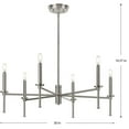 thumbnail image 2 of Elara Collection Six-Light New Traditional Brushed Nickel Chandelier Light, 2 of 2