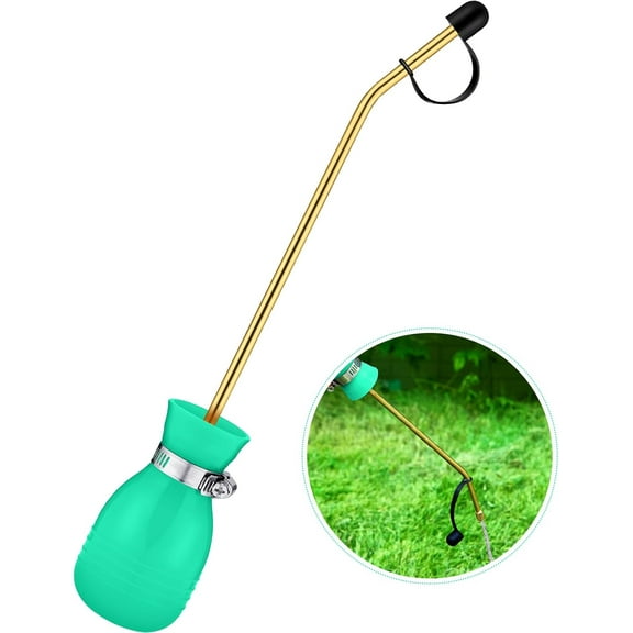 Bulb Duster Sprayer 3.5oz with Long Copper Diatomaceous Earth Powder Duster Garden Powder Applicator Dispenser for Organic Gardening Agricultural Supplies