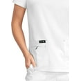 thumbnail image 3 of koi Basics Becca Women's 4-Pocket Stretch Scrub Top White 3XL, 3 of 5