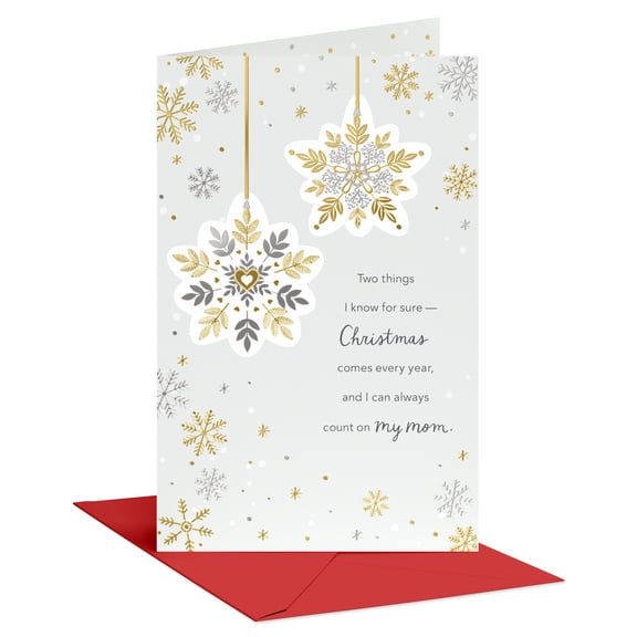 American Greetings Christmas Card for Mom (Finishing Snowflakes)