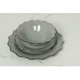 thumbnail image 3 of 10 Strawberry Street Oxford 24 Piece Stoneware Dinnerware Set, Gray, 3 of 8