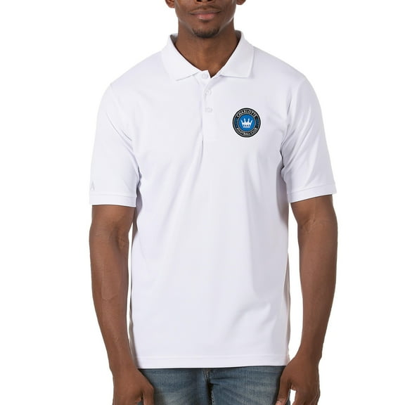 Men's Antigua White Charlotte FC Legacy Pique Polo