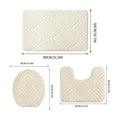 thumbnail image 3 of TACILIP Comfortable Velvet Entrance Door Mat Three Piece Set Bathroom Slip Mat Bathroom Slip Mat, Bathroom Rugs, 3 of 5