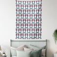 thumbnail image 4 of Tulip Tapestry, Ottoman Art Stylized Tied Vertical Bound Mosaic Tulip Motifs with Leaf Details Print, Wall Hanging for Bedroom Living Room Dorm Decor, 60W X 80L Inches, Red Teal, by Ambesonne, 4 of 5