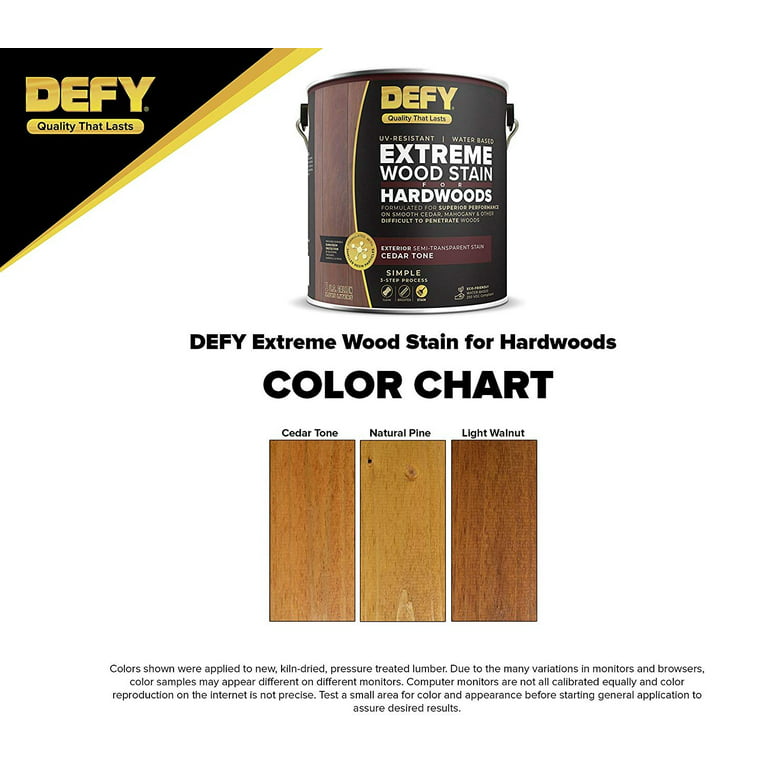 DEFY Extreme Semi-Transparent Exterior Wood Stain, Light Walnut, 1 Gal.  Bottle - Power Townsend Company