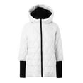 thumbnail image 5 of VNKIDY Women Parkas Winter Loose Fit Lightweight Solid Color Cotton Padded Coats Slim Fit Long Sleeve Zipper Hooded Jacket For Outdoor Wear Cozy Outerwear, 5 of 5
