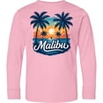 thumbnail image 3 of Inktastic Malibu Summer Beach Sunset Long Sleeve Youth T-Shirt, 3 of 5