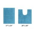 thumbnail image 3 of Better Trends 2 Piece Bathroom Rug Set 100% Polyester (17" x 24" | 20" x 20") Bath Rug, Water Absorbent Non-Slip Bath Mat Machine Washable Micro Plush Collection - Teal, 3 of 6