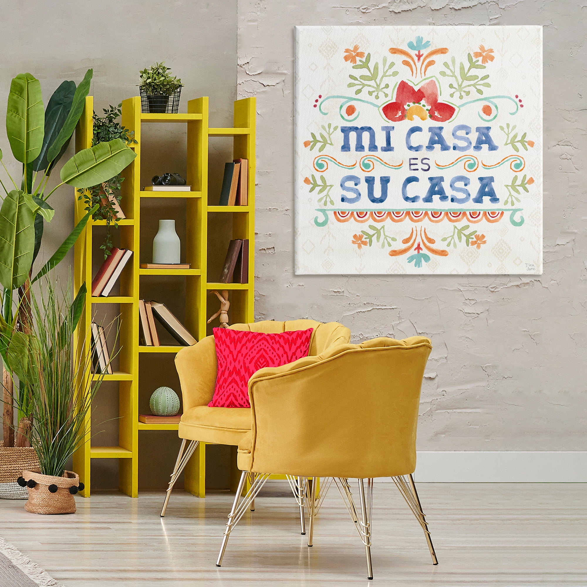 Stupell Industries Su Casa Hogar Acogedor Inspirational Quotes & Sayings Painting Wrapped Canvas Art Print Wall Art, 36 x 36