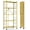 Gold, variant on Storage Shelves with 20 Hooks, 5-Tier Collapsible Organization Rack Bookshelf Folding Pantry Shelves Wire Shelving Holds 440 lbs for Garage Kitchen Room, Black