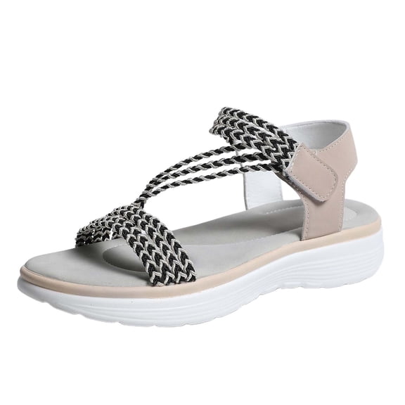 Lightweight Breathable Platform Sandals with Elastic Straps for Women Casual Fashion Thick Sole Outdoor Comfort