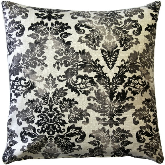 Décor Housse de Coussin Calliope Gris Motif Damas 20x20 Pouces