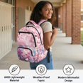 thumbnail image 4 of Aplkyhs 4Pcs Girls Backpack for School Axolotl Cherry Blossom with Lunch Box Pencil Case Bottle Sleeve for Girls Boys Large Capacity Lunch Bag Multifunctional Pencil Case, 4 of 7
