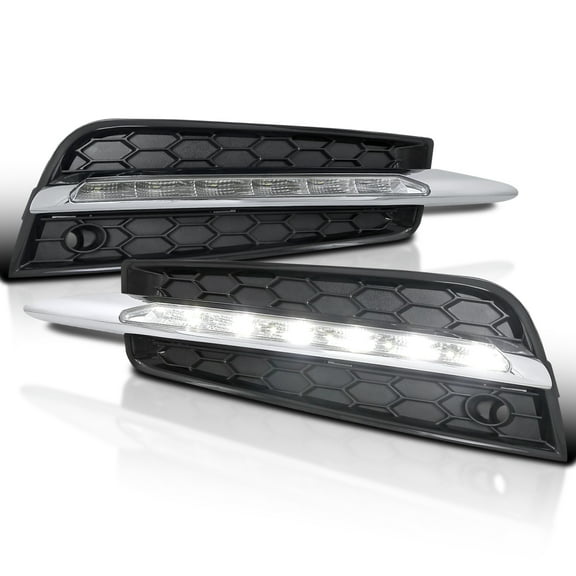 Spec-D Tuning Full LED Bumper Driving Fog Lights with Bezel Compatible with 2011-2014 Chevy Cruze L R Pair Assembly