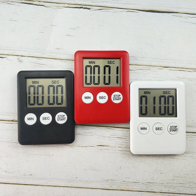Korean colorful simple timer stopwatch student timer wl100 3 buttons Square timer