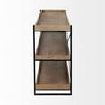 thumbnail image 3 of Trey I 80L x 16W x 30H Brown Wood and Black Iron Console Table (Set of 2), 3 of 7