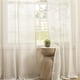 thumbnail image 3 of Cortinas transparentes Joydeco de lino blanco de 183 cm de largo para sala de estar, 3 of 8