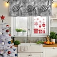 thumbnail image 5 of Grey Sea Turtle Curtain Valances for Windows, Kitchen Valance Window Treatments Panel 2 Pack, Coastal Nautical Summer Beach Vintage Rod Pocket Short Curtains for Bathroom Bedroom 60 x 18 Inch, 5 of 8