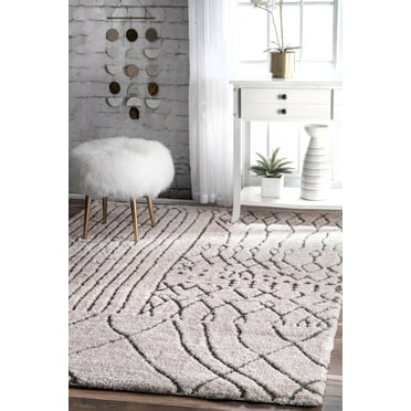 Nuloom Classie Hand Tufted Area, Gray And Gold Area Rug 8×10