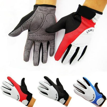Street Riding Gloves - COOL MAX Cycling Motorcycle Sports Full Finger Racing Bicycle BMX MTB Road Bike Riding Gloves Red,Red M color