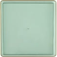 thumbnail image 4 of Combo Set 7.75" Dessert Plates and 10.75" inch Square Green Plastic Plates with Gold Rim, Disposable China Like Party Plate, Heavy Duty Dinner Charger Plate, Salad, Wedding, Tableware (10), 4 of 7