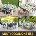 thumbnail image 5 of St. Patrick's Day Table Cloths for 4 Foot Rectangle Tables, Spring Green Shamrock Plant Beige Patio Waterproof Elastic Fitted Tablecloths, Washable Rectangular Table Cover for Camping, 5 of 8