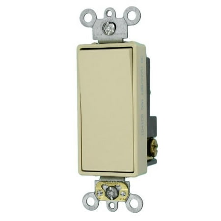 Pole Light Switch - Leviton 5621-2I Ivory Decora Plus Single Pole Rocker Light Switch 20A
