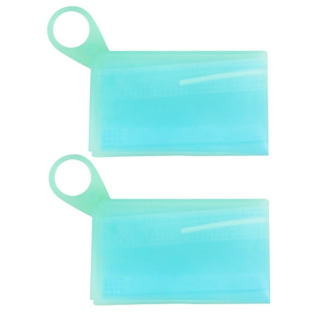 

2PCS Portable Mask Storage Clips Temporary Mask Storage Holder Safety Mask Storage Bag Waterproof Mask Container for Daily Use (