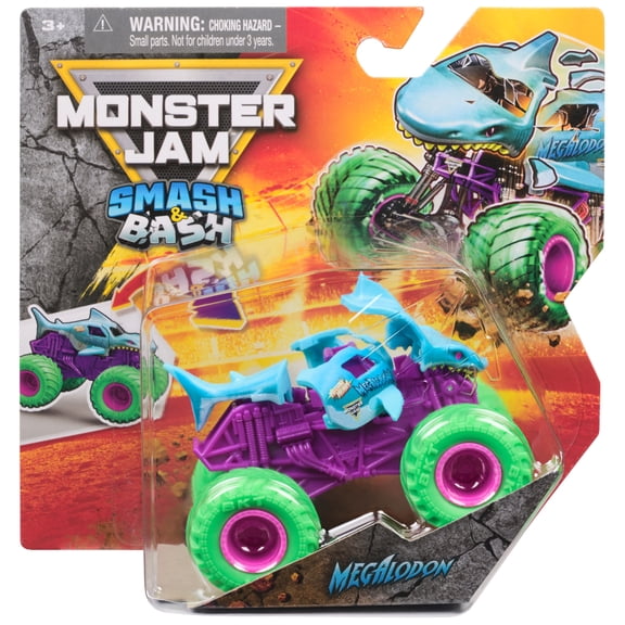 Monster Jam Smash & Bash Megalodon, 1:64 Scale
