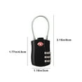 thumbnail image 3 of PEONAVET Combination Lock Backpack Luggage Lock Aluminum Alloy Password Padlock, 3 of 6