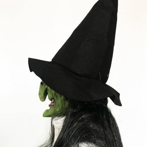 EFOGEP Disfraz De Bruja Malvada Para Mujer, 3 Piezas, Disfraz De Bruja De Halloween, Cosplay, Vestido De Mago, Sombrero Y Pulsera