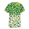 thumbnail image 5 of snilers St Patricks Day Scrubs for Women V Neck Irish Shamrock Print Scrub Tops Soft Nurse Uniform Shirts with Pockets S-5XL, 5 of 6
