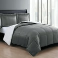 thumbnail image 2 of VCNY Home Micromink 3-Piece Charcoal Solid Color Comforter Set, King, Adult, Unisex, 2 of 5
