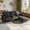 Dark Gray, variant on Lacoo 3 Seat Sectional Sofa L-Shaped Couch with Reversible Ottoman Convertible Cloud Couch for Living Room,Dark Gray