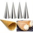thumbnail image 1 of 12pcs Pastry Cream Horn Cone Shaped Bread Cake Mould Baking Tool, 1 of 5