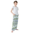 thumbnail image 4 of FORMRS Kids Pajama Pants with Pockets Size 6-8Y Boys Lounge Sleep Bottoms, Vibrant Hydrangeas Pattern, 4 of 8