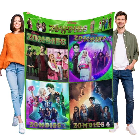 Throw Blanket for Zombies 4 Bed Couch Flannel Blanket for Kids Boys Girls Gifts Soft Warm Home Decor 30x40 Inch