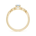 thumbnail image 2 of ANGARA Natural Solitaire Aquamarine Infinity Shank Ring in 14K Yellow Gold for Women (Size-5mm) | March Birthstone, Birthday, Anniversary, Jewelry Gift for Women | Natural Aquamarine Ring, 2 of 9