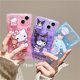thumbnail image 2 of Funda de teléfono con dibujos animados de Hello kitty my melody, Kuromi Cinnamoroll para iPhone 14, 13, 12, 11 Pro Max, Xr, 14 Plus, X, 7, 8 Plus, bonita funda Fivean LED, 2 of 2
