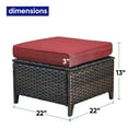 thumbnail image 6 of POCASSY Wicker Outdoor Ottoman with Cushions, 6 of 6
