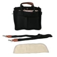 thumbnail image 2 of Large Canvas Tote Bag, Canvas Handbag with Zipper, Commute Handbag  Closure Messenger Bag for Work Beach Gym, 2 of 7