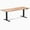 Acacia / Matte Black, variant on Desky Dual Softwood Sit Stand Desk - Acacia / 48 X 30 Inches / White