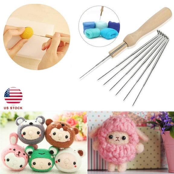 GOOHOCHY Wool Felt Needle Poking Tool Wool Felt Tool 8.00X1.50X1.50CM