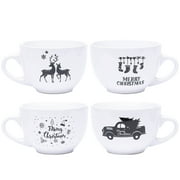 Jumbo Coffee And Cereal Set Of 4 Jumbo Mugs 24 Ounce Multi Purpose Wide Mug