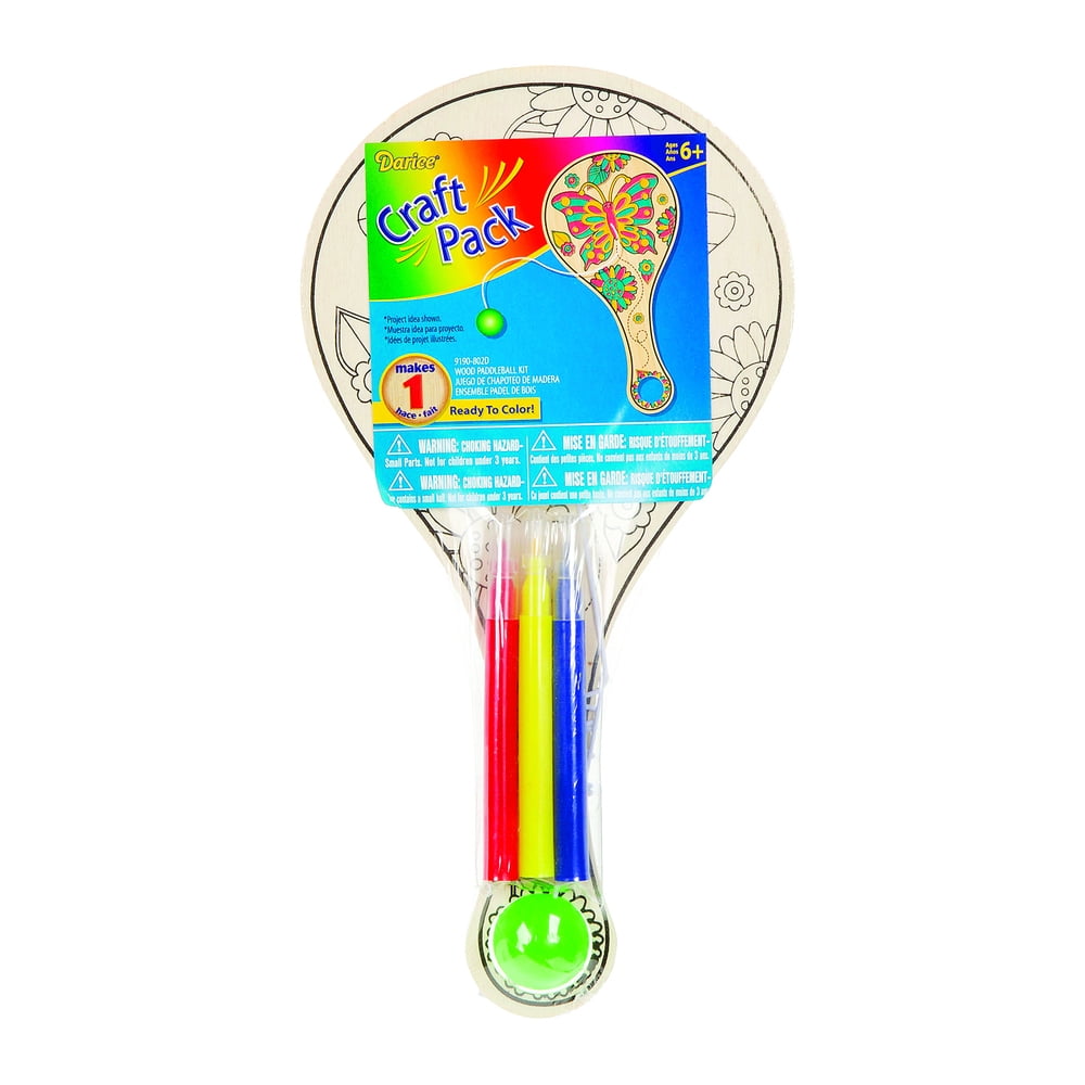 Wood Paddle Ball W.Mini Markers