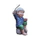 thumbnail image 5 of Decoración de niño pescador en maceta, figura de resina, escultura, artesanía, 5 of 8